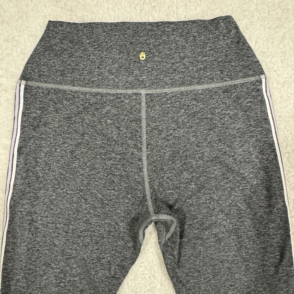 Spiritual Gangster High Waist Stripe Leggings Heather Grey Medium Yoga Athletic - Picture 5 of 11